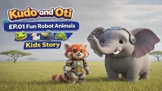 Kudo and Oti | EP.01 Fun Robot Animals 🐸🦆🐘🐢 | Kids Story