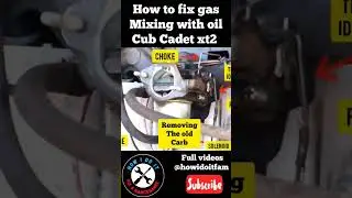 How to fix gas mixing with oil cub cadet xt2 #cubcadet #lawnmower #grass #repair