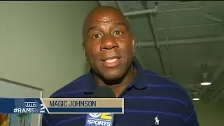 Rams Coach Jeff Fisher Fields A Question From Magic Johnson