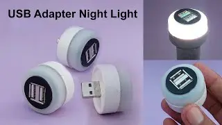 How to make USB adapter night light at home | How to make USB port night light | USB splitter light