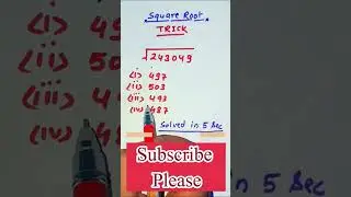 Square root of large numbers tricks in 5 seconds || Square Root of 6-Digit Numbers in 10 Seconds