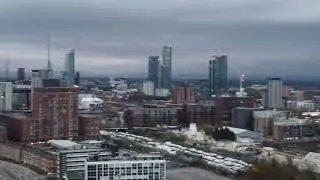 Salford Manchester City Centre Morning Drone Footage #salford #manchester #drone #sunrise