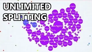 AGARIO - CRAZY UNLIMITED SPLITTING SERVER - 54K MASS (SUPER FUN) [60fps]
