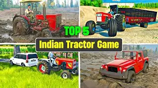 Top 5 Tractor Simulator 3D Games | Nishu deshwal tractor game | New Tractor Game 