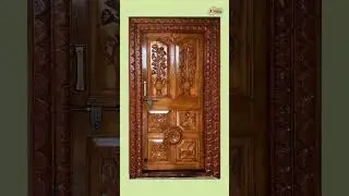 Front door design. Border work. hand carving work. brown polish work.