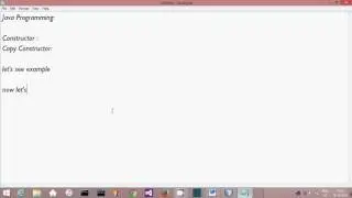Java Programming: Copy Constructor