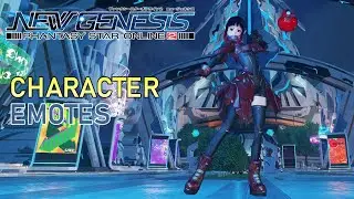 Phantasy Star Online 2 New Genesis [Closed Beta] - Character Emotes [UltraWide 3440x1440]