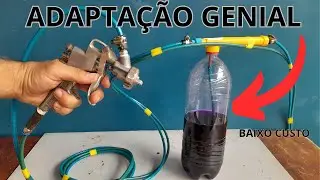 ADAPTAÇÃO EM PISTOLA DE PINTURA, TANQUE DE PINTURA E AIRLESS CASEIRA, TODOS VÃO QUERER FAZER ASSIM !