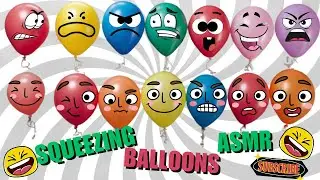 ASMR TICKLE BALLOON EMOJI | Squeezing Latex Balloons | Tickling Rubbing ASMR Balloon Sound Effect