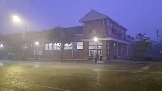 Late night severe thunderstorm warning in the Chicago area 8/17/2025