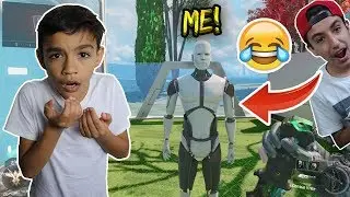 Black Ops 3 Hilarious Prop Hunt With Little Brother! (HE DIDN'T SEE ME)