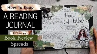 Reading Journal: create the first book review spread with me / House of Hollow review