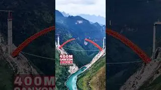 GUNIUHE GRAND Bridge 2025 - 400m Canyon Mega Arch Nears Full Closure 🚧🔥 #Shorts