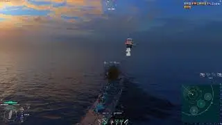 World of Warships: training room - Moskva vs the bow of Hindenburg