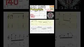 Polyphia - ABC Intro Riff TAB  #Polyphia #ABC #Guitar #Shorts #ギター