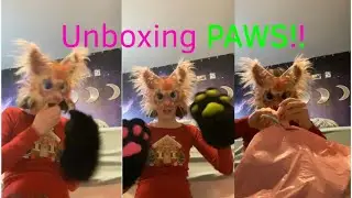 Unboxing my FIRST HANDPAWS for my Dino mask! (TW: Scissors)