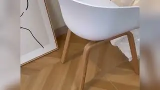 KECAN Modern Plastic Tub Chair with Wooden-Style Legs