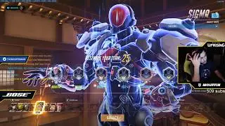 MOUFFIN INSANE SIGMA! 52 ELIMS! [ OVERWATCH SEASON 19 TOP 500 ]
