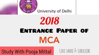 2018 DU Solved Entrance Paper Of MCA