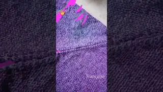 Tuto Tricot Montage manches Raglan Pull / Tuto Tricot Pull Homme en cours #shorts