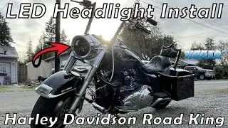 HARLEY DAVIDSON ROAD KING  LED HEADLIGHT UPGRADE & INSTALL - XPCTD COLLABORATION - PART 2