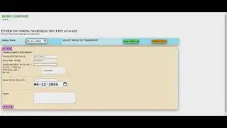 Register INWARD MATERIAL At GATE Delivered By Third Party In simpliRP ERP For MSME ERP SME ERP