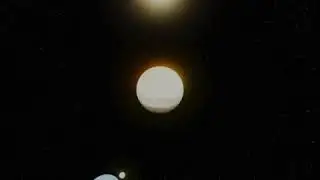 Artistic rendering of the Kepler-1625 exoplanet system, with hypothetical sub-moon.