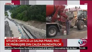 Situație critică la Salina Praid, risc de prăbușire din cauza inundațiilor