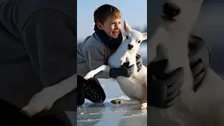 A Little Child Saved a Trapped Baby Deer on Frozen Lake 🦌❄️ | Emotional #cute #animals #funny