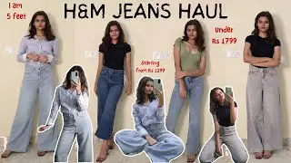 H&M *Jeans* Haul | Everything under Rs.1799 | H&M Wide Leg Jeans Haul #haul #h&m #jeans #tryon