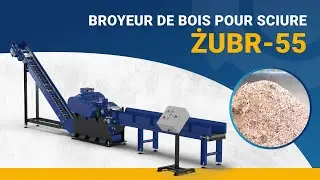 Puissant broyeur de bois pour sciure ŻUBR-55 | 55 kW, jusqu'à 1500 kg/h de sciure prête