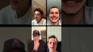 Louis Partridge, Anson Boon, Toby Wallace and Steve Jones live on Instagram, May 3 |Sex Pistols|