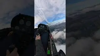 Wave Soaring Flight Above Stratocumulus Clouds | LS6 Glider Cockpit View