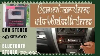 How to connect bluetooth receiver in car!convert car stereo into Bluetooth stereo #Bluethooth_device