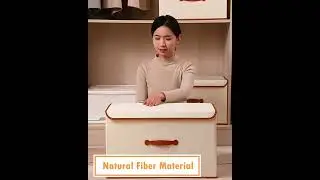 Joybos&reg; Collapsible Storage Boxes with Lids and Leather Handle