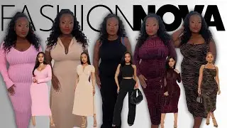 FASHION NOVA Curve Try-On HAUL 2025 | Fall/Winter Dresses on a Curvy Body | Choerline Cadet 