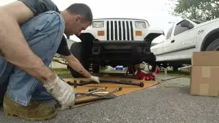 How To: YJ Track Bar Removal (process and explanation of removal - most of it sped up)