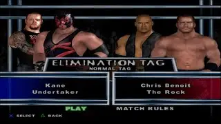 WWE SmackDown! Here Comes the Pain - Kane,Undertaker VS Chris Benoit,TheRock (ELIMINATION TAG)