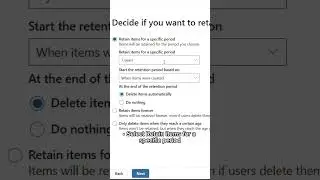 Create a Retention Policy in Microsoft 365 Admin Center | #shorts