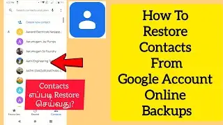 How To Restore Contacts From Google Account In Tamil