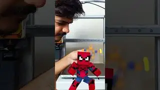 minecraft wala spiderman 🤯                                               #instantexperiment