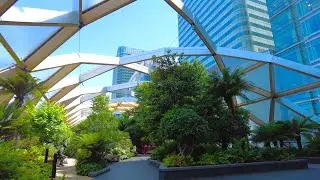 [4K] London Walk | Canary Wharf | Roof Garden | Canada Square | Jubilee Gardens