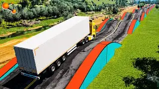 Cars Against Wave Road #2 - BeamNG drive