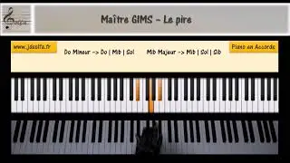 Maître GIMS - Le pire [JDS Piano Tutorial] Niveau 1