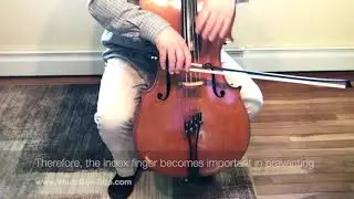 How to Hold the Cello Bow / チェロ弓の持ち方 「弓のバランス」 - Using Wada Cello Bow Grip Aid (Japanese/ English) 2
