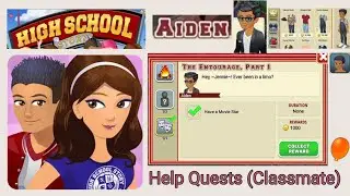 Movie Star - THE ENTOURAGE, PART 1-9 | Help out Aiden | High School Story