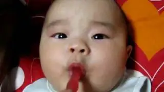 bb xavier eating sweets;