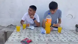 Əmim oğlu ilə yemək yarışı etdik🌮🤣🤣 Axırda təcili tibbi yardım gəldi🚑