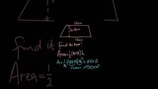 Площадь трапеции 🔥🔥 #easymathstutor #maths #trapezium #area #youtubeshorts