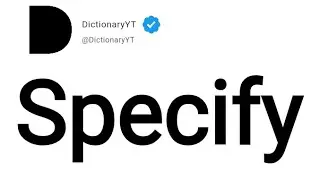 Specify Meaning in English